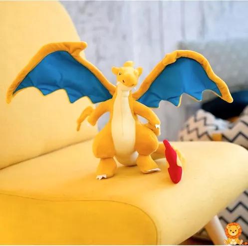 Plyšový Mega Charizard Y, detailní zpracování, ohnivá křídla, perfektní pro mazlení i vystavení, sběratelský kousek pro fanoušky Pokémonů. - View 6