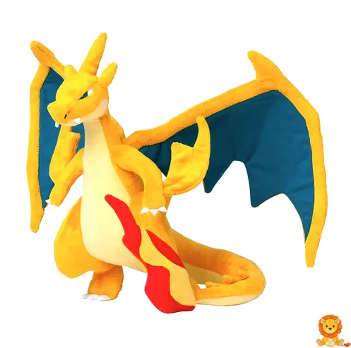 Plyšový Mega Charizard Y, detailní zpracování, ohnivá křídla, perfektní pro mazlení i vystavení, sběratelský kousek pro fanoušky Pokémonů. - View 4