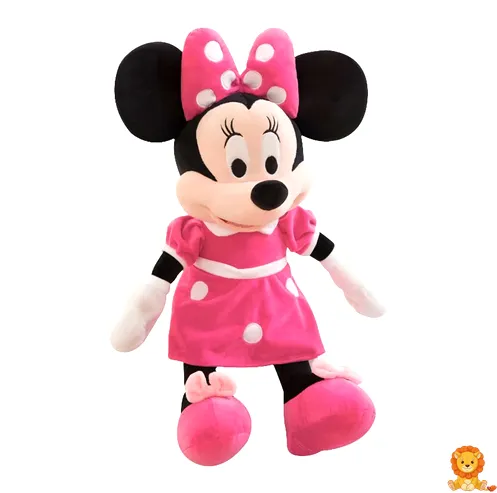 Pembe Minnie Mouse peluş oyuncak, çeşitli boyutlarda (30cm, 40cm, 50cm, 70cm, 100cm), yumuşak dokulu, yüksek kaliteli malzemeden üretilmiş, çocukların ve Disney hayranlarının favorisi. - View 2