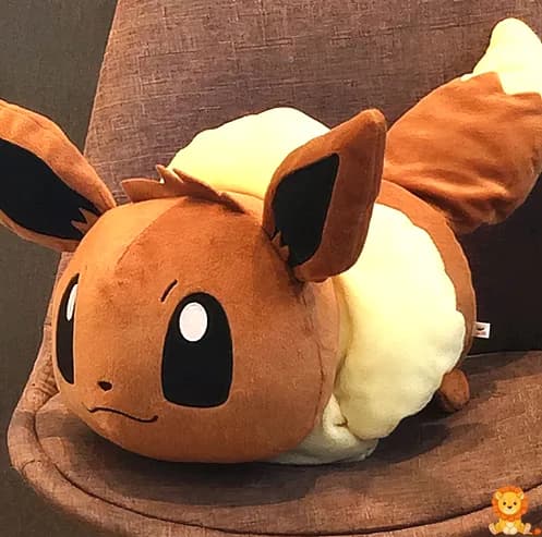 Eevee plush pillow, featuring a soft, cuddly Eevee design, perfect for snuggling and relaxation, officially licensed Pokémon merchandise. - View 5