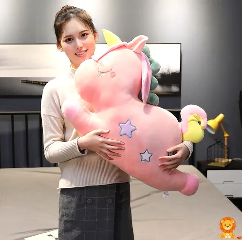 หมอนตุ๊กตา Unicorn สีขาวนวล นุ่มสบาย น่ารัก เหมาะสำหรับเด็กและผู้ใหญ่ ใช้กอด หนุน หรือตกแต่งห้อง - View 2