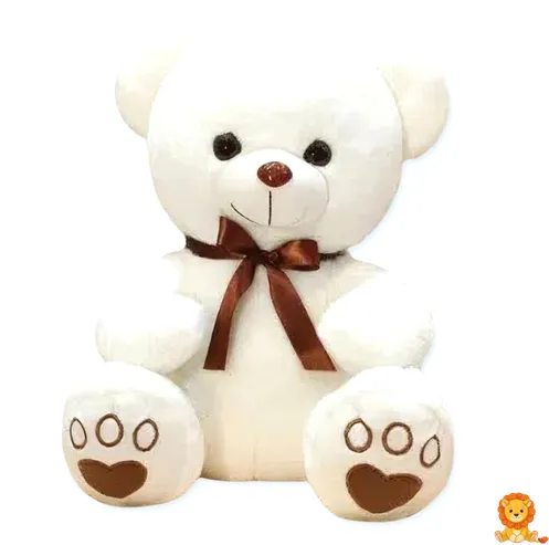 사랑스러운 흰 곰 인형