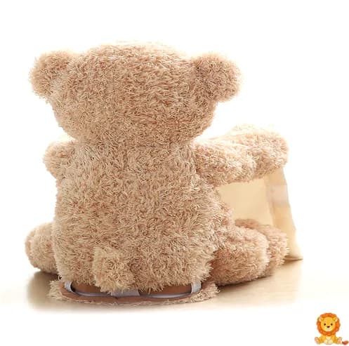 Peluche oso interactivo mignon, color crema, con ojos bordados y detalles suaves, perfecto para abrazar y jugar. - View 4
