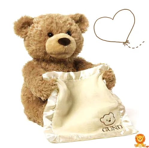 Peluche oso interactivo mignon, color crema, con ojos bordados y detalles suaves, perfecto para abrazar y jugar. - View 5