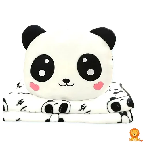 爱上毛毯的熊猫毛绒玩具