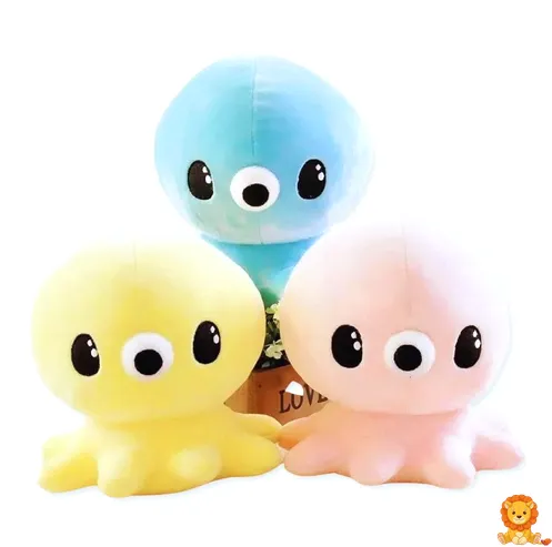Sevimli mavi Kawaii ahtapot peluş