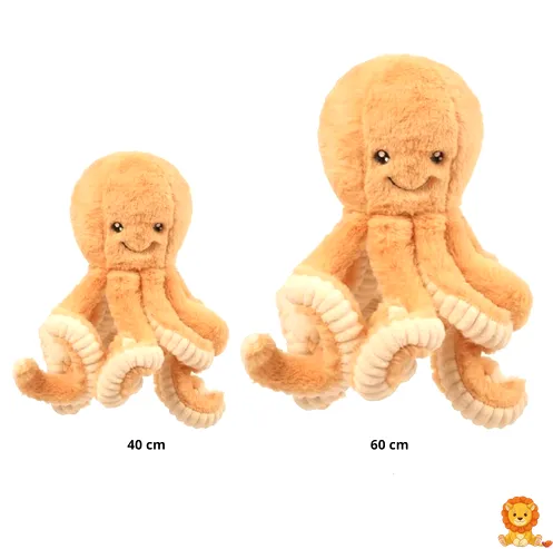 사랑스러운 흰색 문어 인형, 18cm 크기, 웃는 얼굴과 큰 눈, 매우 부드러운 소재, 어린이와 성인 모두에게 적합한 포근한 친구. - View 6