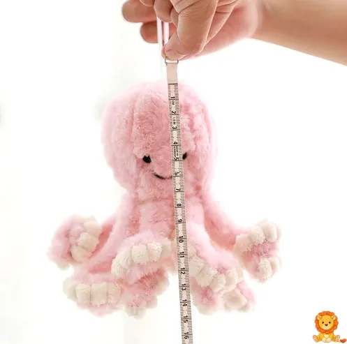 사랑스러운 흰색 문어 인형, 18cm 크기, 웃는 얼굴과 큰 눈, 매우 부드러운 소재, 어린이와 성인 모두에게 적합한 포근한 친구. - View 4