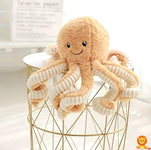 사랑스러운 흰색 문어 인형, 18cm 크기, 웃는 얼굴과 큰 눈, 매우 부드러운 소재, 어린이와 성인 모두에게 적합한 포근한 친구. - View 7