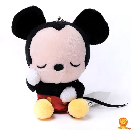 Mickey Mouse keychain plush, featuring classic Mickey design, soft plush material, secure keychain attachment, perfect for adding Disney charm to bags and keys. - View 2