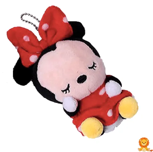 Sevimli Minnie Mouse anahtarlık peluş, kırmızı puantiyeli elbisesi ve neşeli gülümsemesiyle, anahtarlarınızı veya çantanızı süslemek için mükemmel. - View 2