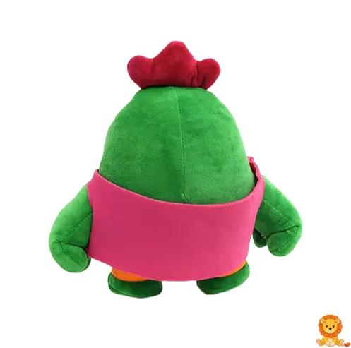 Spike Brawl Stars plush doll, featuring his iconic green cactus design, embroidered details, and soft, huggable material, perfect for Brawl Stars fans. - View 4