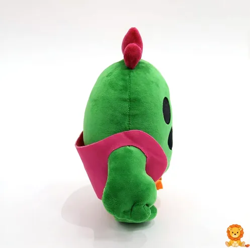 Spike Brawl Stars plush doll, featuring his iconic green cactus design, embroidered details, and soft, huggable material, perfect for Brawl Stars fans. - View 6