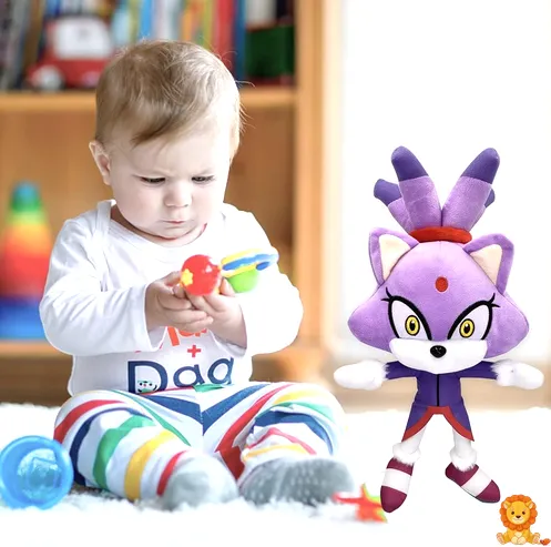 Prenses Blaze Kedi Sonic peluş oyuncak, detaylı işlemeli yüz hatları, parlak renkler ve yumuşak dokusuyla çocukların ve koleksiyoncuların favorisi olmaya aday. - View 3