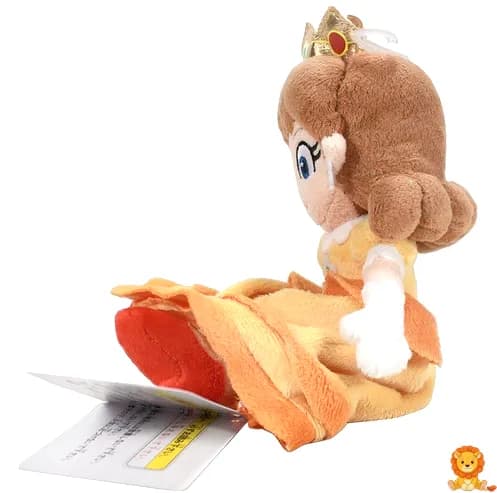 ตุ๊กตาผ้าเจ้าหญิงเดซี่จากเกมมาริโอ ในชุดกระโปรงสีเหลืองสดใส พร้อมมงกุฎและถุงมือสีขาว ทำจากผ้ากำมะหยี่เนื้อนุ่ม น่ากอด เหมาะสำหรับเป็นเพื่อนเล่นของเด็กๆ - View 3