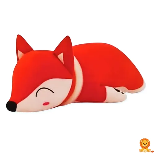 ตุ๊กตาผ้ากำมะหยี่จิ้งจอกคาวาอี้สีแดง