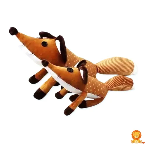 Kleine Prins Vos Knuffel, zacht en knuffelbaar, met de kenmerkende rode vacht en grote oren, perfecte vriend voor kinderen en fans van het boek. - View 1