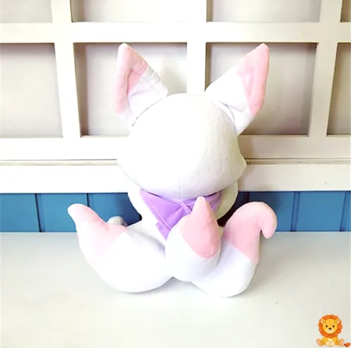 Yıldız Muhafızı Ahri'nin tilki peluş versiyonu, yumuşak ve sarılabilir, detaylı tasarım, canlı renkler, mükemmel hediye. - View 3