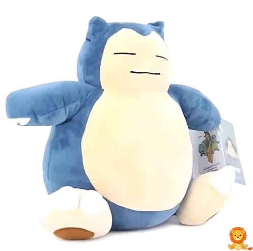 Mehka plišasta igrača Snorlax modre barve, idealna za objemanje in spanje, z vezenimi detajli in kakovostnimi materiali. - View 2