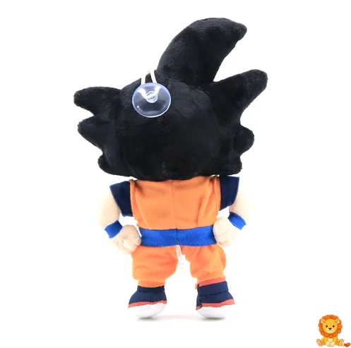 Peluche de Son Goku de Dragon Ball, con su característico traje naranja, cabello alborotado y una sonrisa amigable, ideal para abrazar y decorar cualquier espacio. - View 2