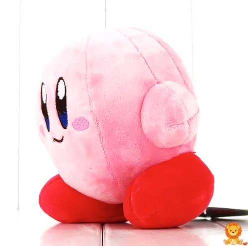 Sevimli pembe gülümseyen Kirby peluş oyuncak, yumuşak dokulu, sarılabilir ve çocukların ve yetişkinlerin seveceği bir tasarıma sahip. - View 2