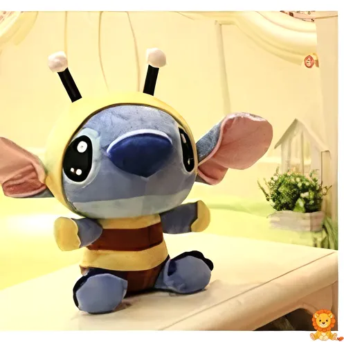 Adorable Stitch Bee Plush featuring Stitch in a cute bee costume with wings and antennae, perfect for Disney fans and collectors. - View 4