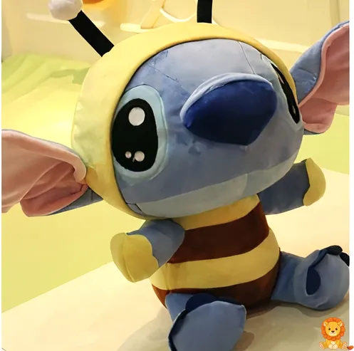 Adorable Stitch Bee Plush featuring Stitch in a cute bee costume with wings and antennae, perfect for Disney fans and collectors. - View 6