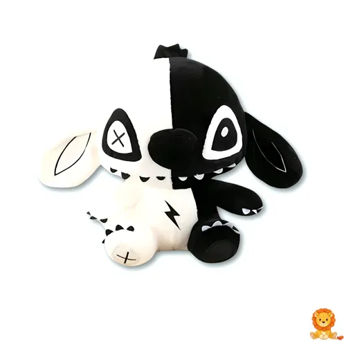 Μαύρο και άσπρο βελούδινο Stitch