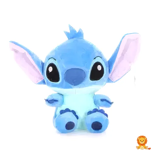 Uroczy pluszak Stitch siedzący, z dużymi uszami i uśmiechniętą buzią, wykonany z miękkiego, wysokiej jakości pluszu. Idealny do przytulania i zabawy. - View 4