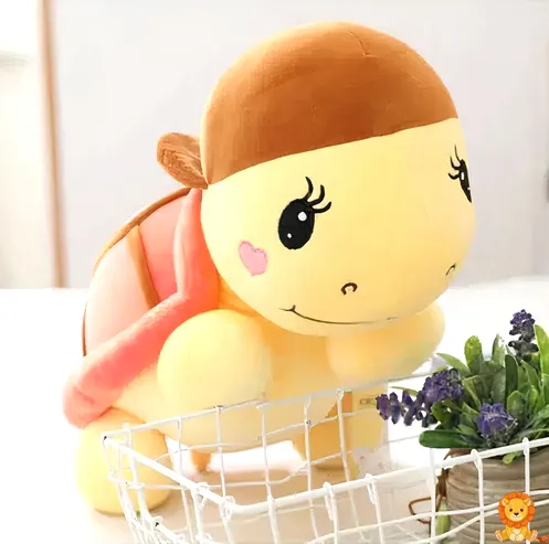 ตุ๊กตาเต่าสีชมพูพร้อมหมวกน่ารัก ขนาด 25 ซม. ถึง 60 ซม. เหมาะสำหรับเป็นของขวัญหรือของสะสม - View 2