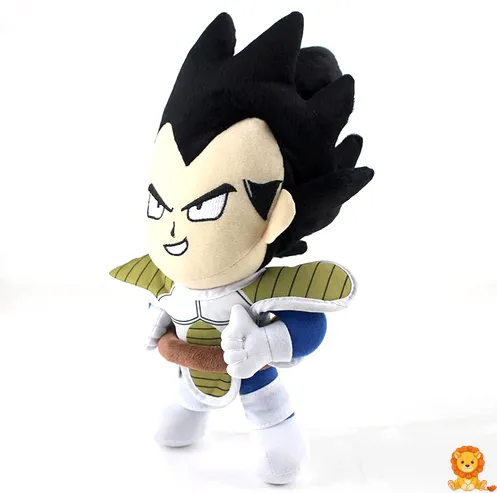 Peluche de Végéta, el príncipe Saiyajin de Dragon Ball, con su característica armadura y pose desafiante. Suave y abrazable, ideal para fans de todas las edades. - View 3