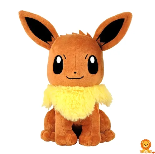 Plyšák Eevee, 20 cm vysoký, s hnědou srstí, velkýma očima a roztomilým úsměvem. Ideální společník pro fanoušky Pokémonů. - View 6