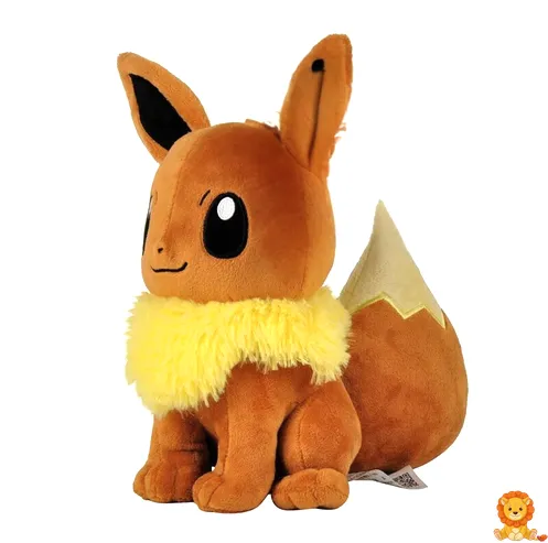 Plyšák Eevee, 20 cm vysoký, s hnědou srstí, velkýma očima a roztomilým úsměvem. Ideální společník pro fanoušky Pokémonů. - View 7