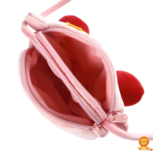 Pembe Kirby omuz çantası, sevimli yüz ifadesi, ayarlanabilir askı, günlük kullanım için ideal, anime ve oyun severler için mükemmel hediye. - View 2